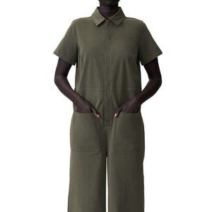 Universal Standard Kate Twill Jumpsuit - Olive XL